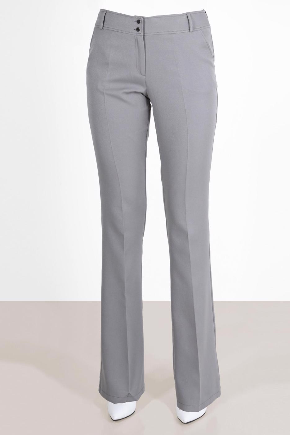 Tesettür giyim GRİ ALVİNA İSPANYOL PAÇA PANTOLON T 70353