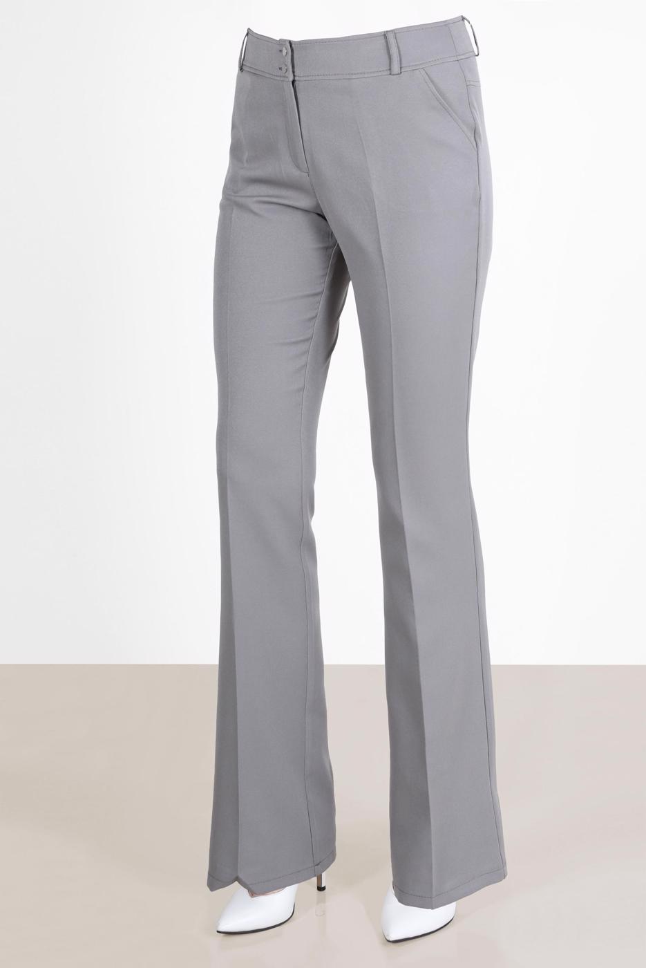 Tesettür giyim GRİ ALVİNA İSPANYOL PAÇA PANTOLON T 70353