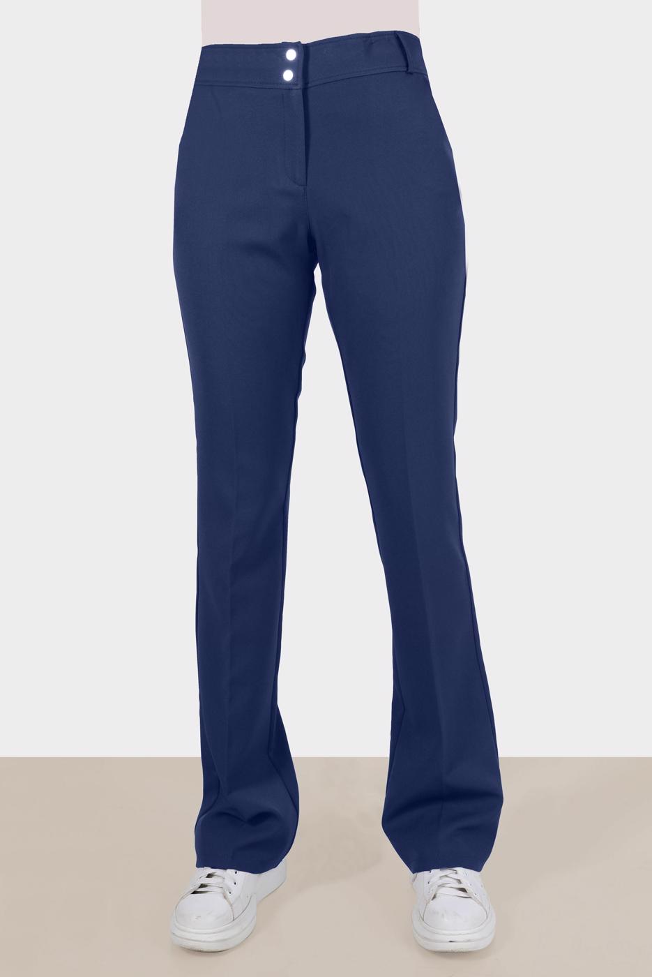 Tesettür giyim LACİVERT ALVİNA İSPANYOL PAÇA PANTOLON T 70353