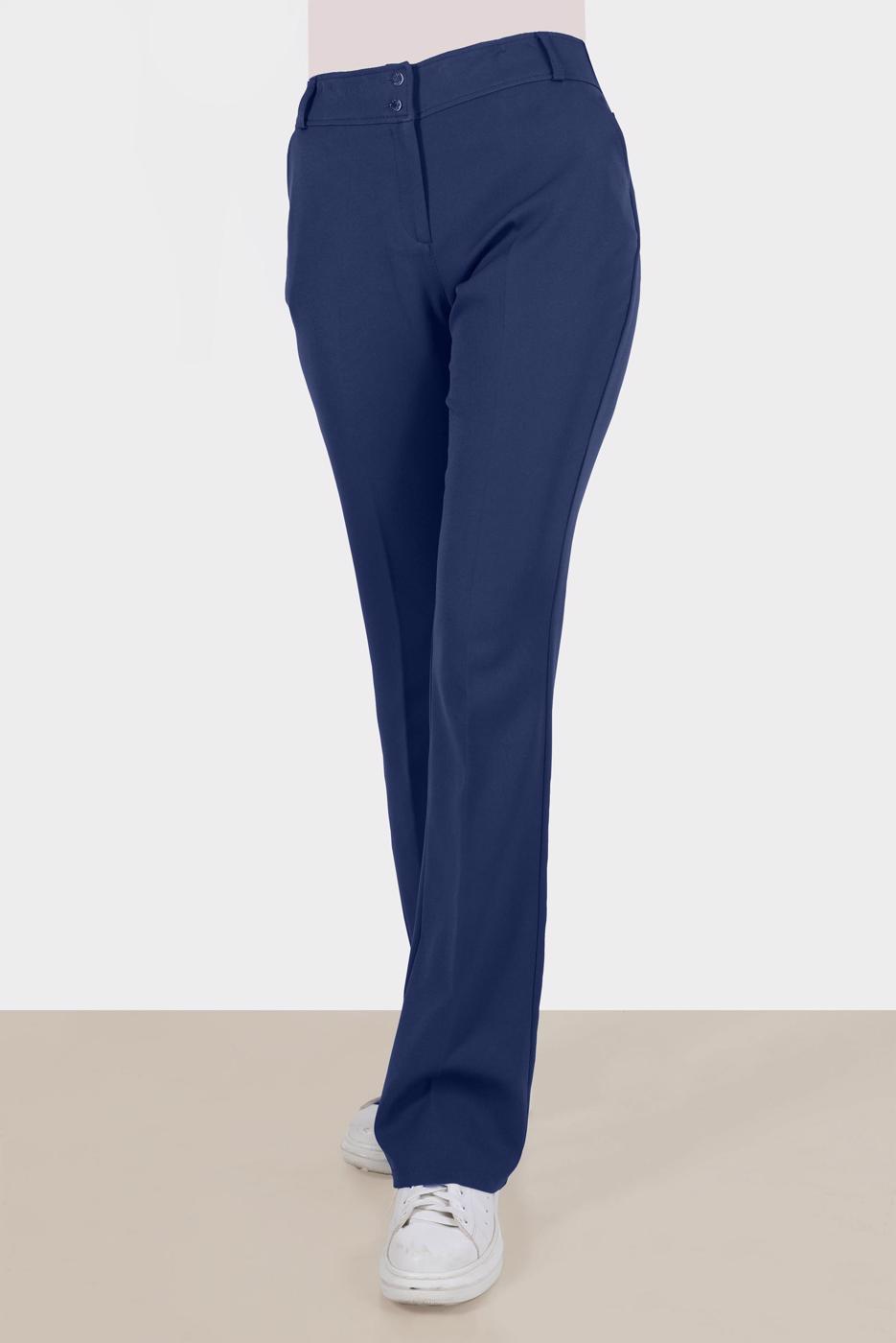 Tesettür giyim LACİVERT ALVİNA İSPANYOL PAÇA PANTOLON T 70353