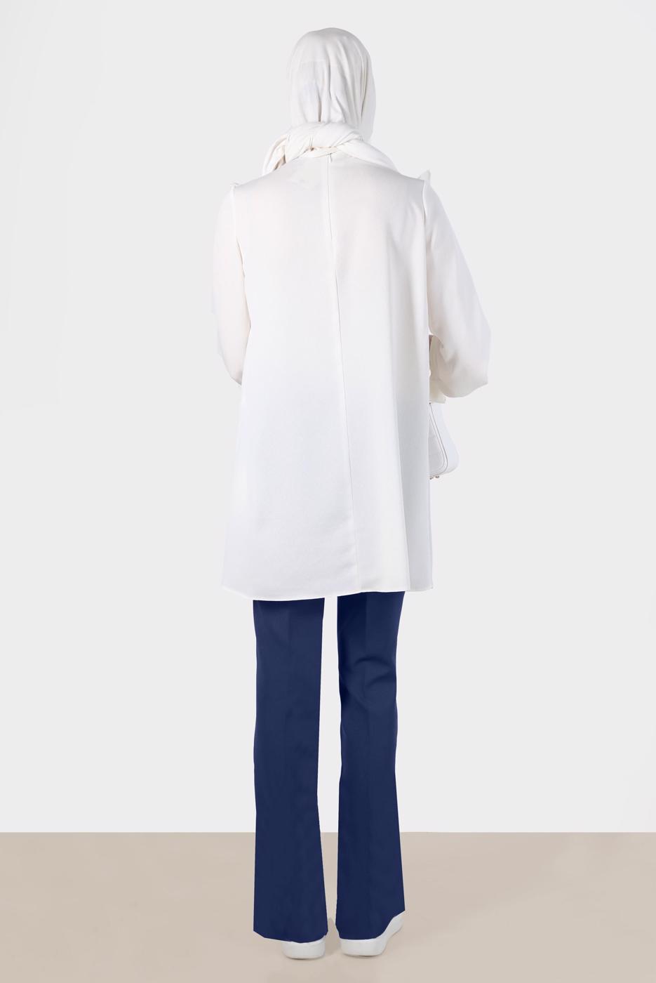 Tesettür giyim LACİVERT ALVİNA İSPANYOL PAÇA PANTOLON T 70353