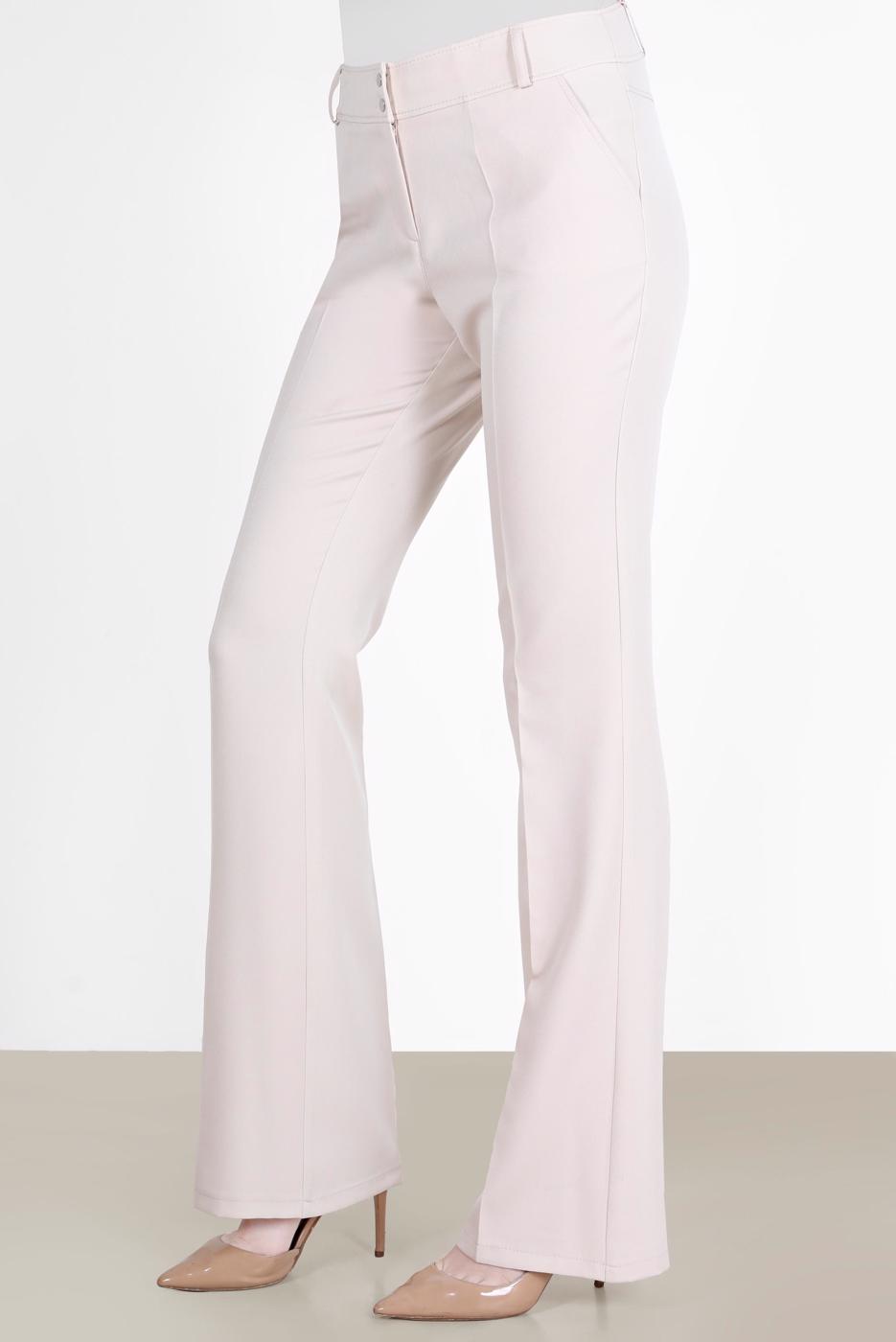 Tesettür giyim EKRU ALVİNA İSPANYOL PAÇA PANTOLON T 70353