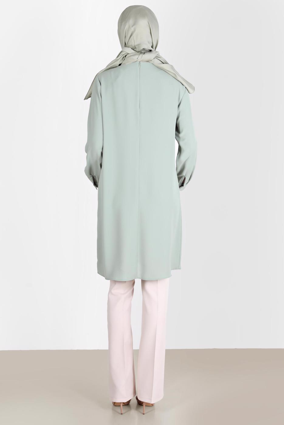 Tesettür giyim EKRU ALVİNA İSPANYOL PAÇA PANTOLON T 70353