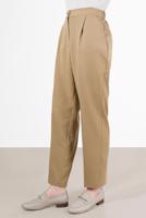 Tesettür giyim KAHVE ALVİNA PİLE DETAYLI PANTOLON T 70363