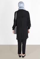 Tesettür giyim SİYAH ALVİNA KLASİK KESİM PANTOLON T 70367