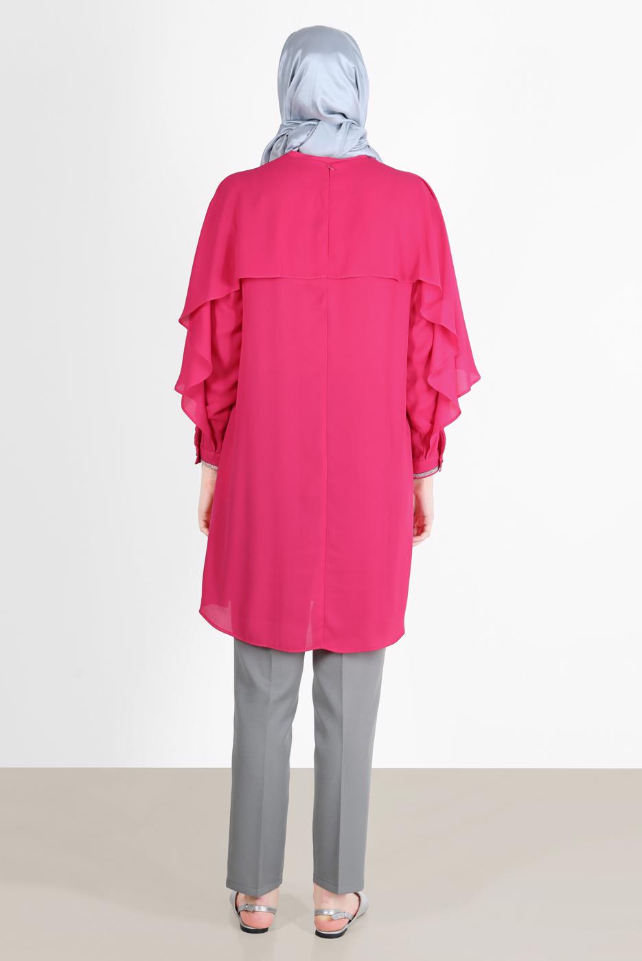 Tesettür giyim GRİ ALVİNA KLASİK KESİM PANTOLON T 70367