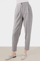 Tesettür giyim TURUNCU ALVİNA EKOSE DESENLİ PANTOLON T 70368