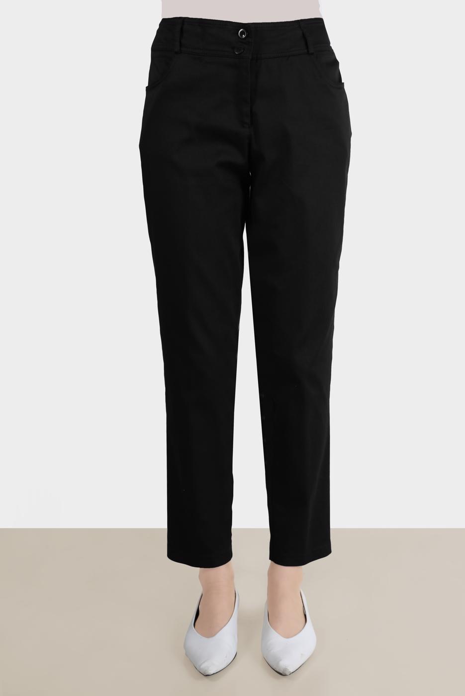 Tesettür giyim SİYAH ALVİNA BORU PAÇA PANTOLON T 70370