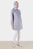 Tesettür giyim KREM ALVİNA BORU PAÇA PANTOLON T 70370