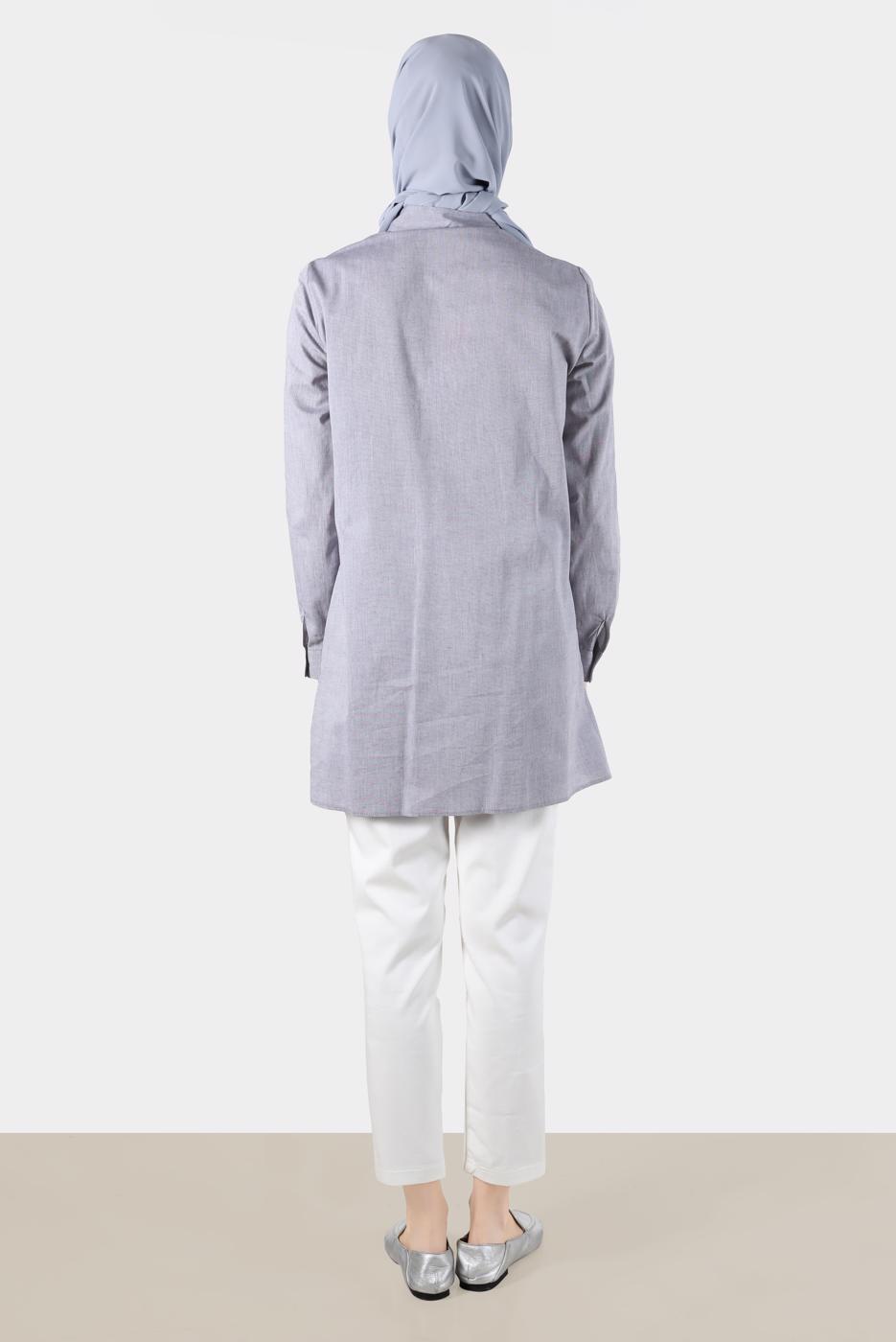 Tesettür giyim KREM ALVİNA BORU PAÇA PANTOLON T 70370