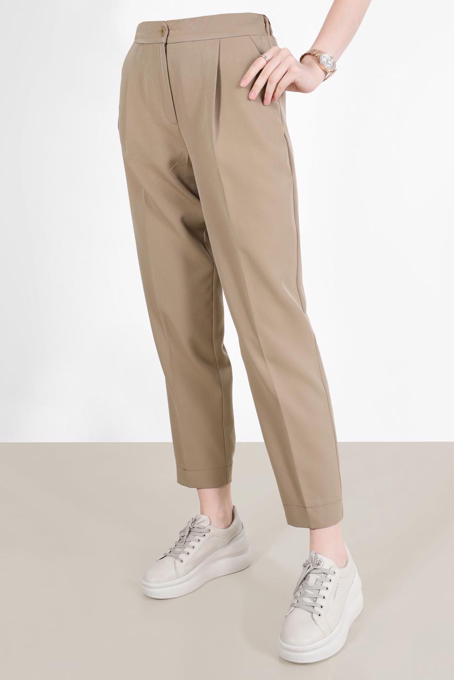 Tesettür giyim KAHVE ALVİNA HAVUÇ KESİM PANTOLON T 70373