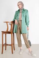 Tesettür giyim KAHVE ALVİNA HAVUÇ KESİM PANTOLON T 70373