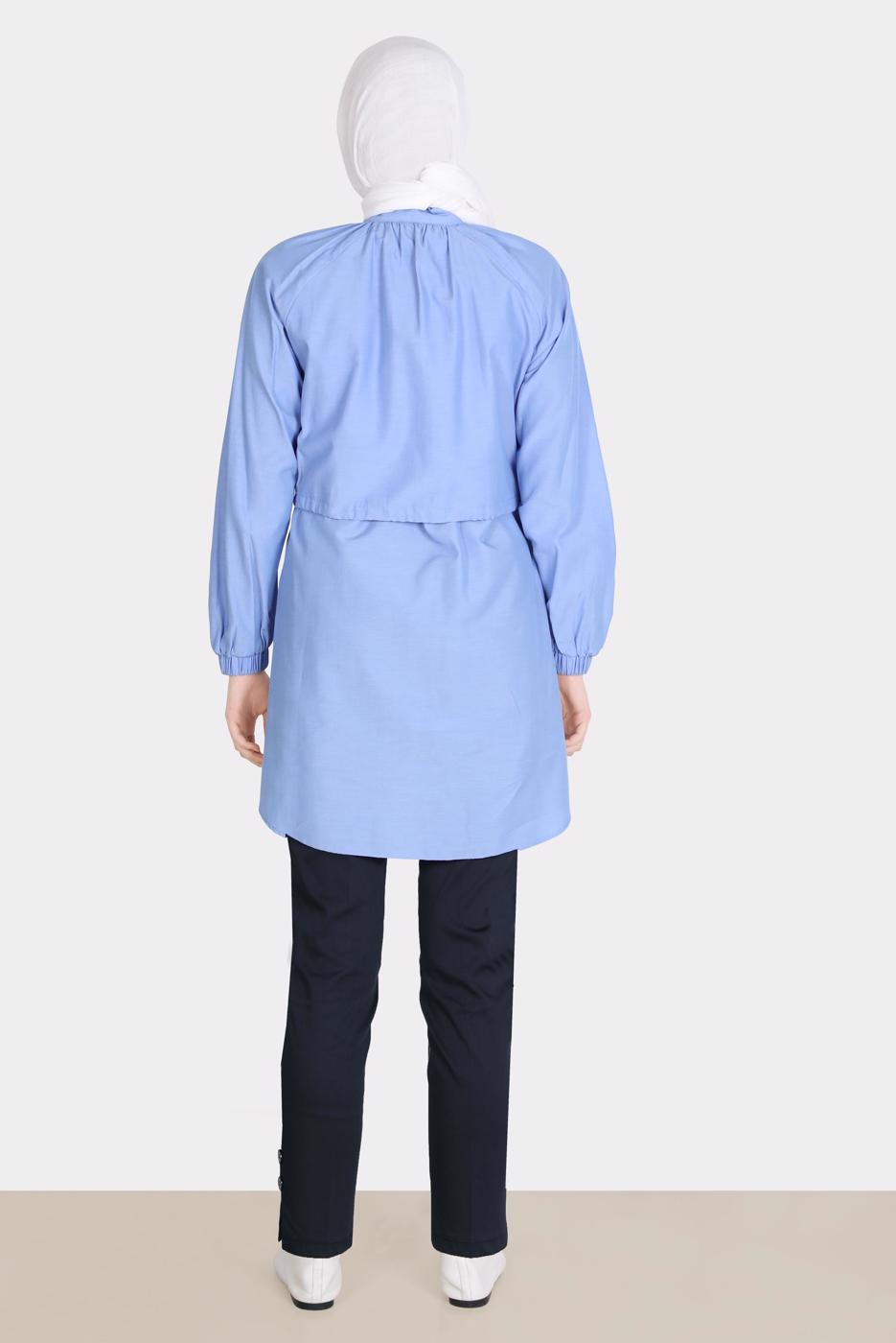 Tesettür giyim LACİVERT ALVİNA YÜKSEK BEL PANTOLON T 70387