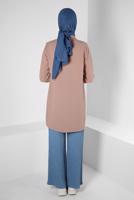 Tesettür giyim LACİVERT ALVİNA YÜKSEK BEL PANTOLON T 70402