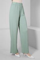 Tesettür giyim YEŞİL ALVİNA YÜKSEK BEL PANTOLON T 70402