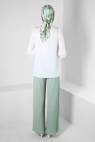 Tesettür giyim YEŞİL ALVİNA YÜKSEK BEL PANTOLON T 70402