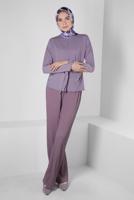 Tesettür giyim MOR ALVİNA YÜKSEK BEL PANTOLON T 70402