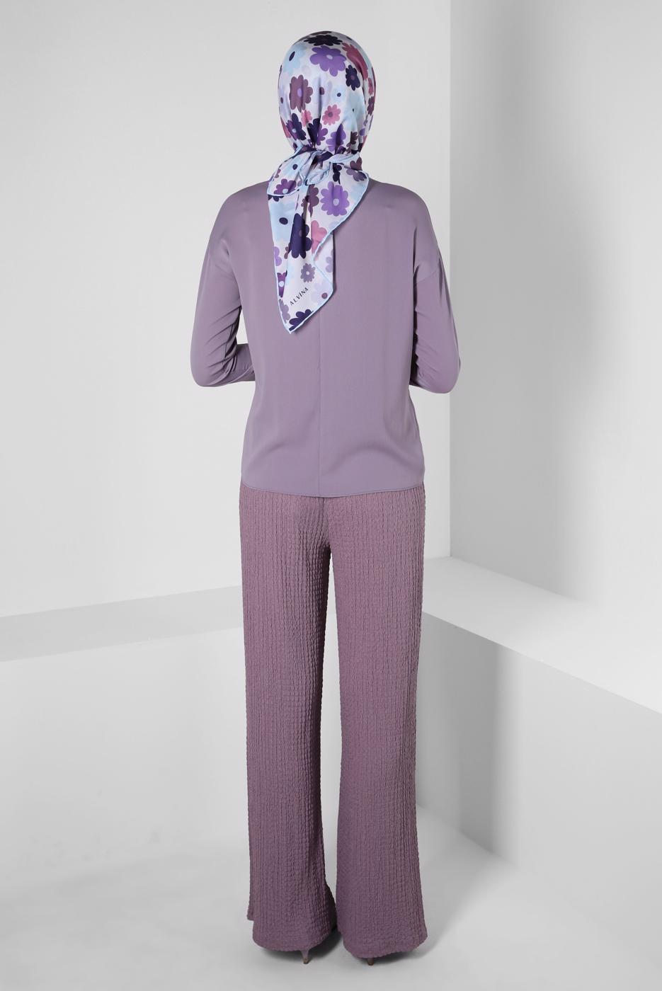 Tesettür giyim MOR ALVİNA YÜKSEK BEL PANTOLON T 70402