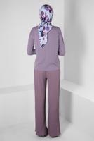 Tesettür giyim MOR ALVİNA YÜKSEK BEL PANTOLON T 70402