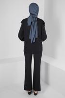 Tesettür giyim SİYAH ALVİNA İSPANYOL PAÇA PANTOLON T 70405