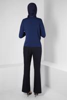 Tesettür giyim LACİVERT ALVİNA İSPANYOL PAÇA PANTOLON T 70405