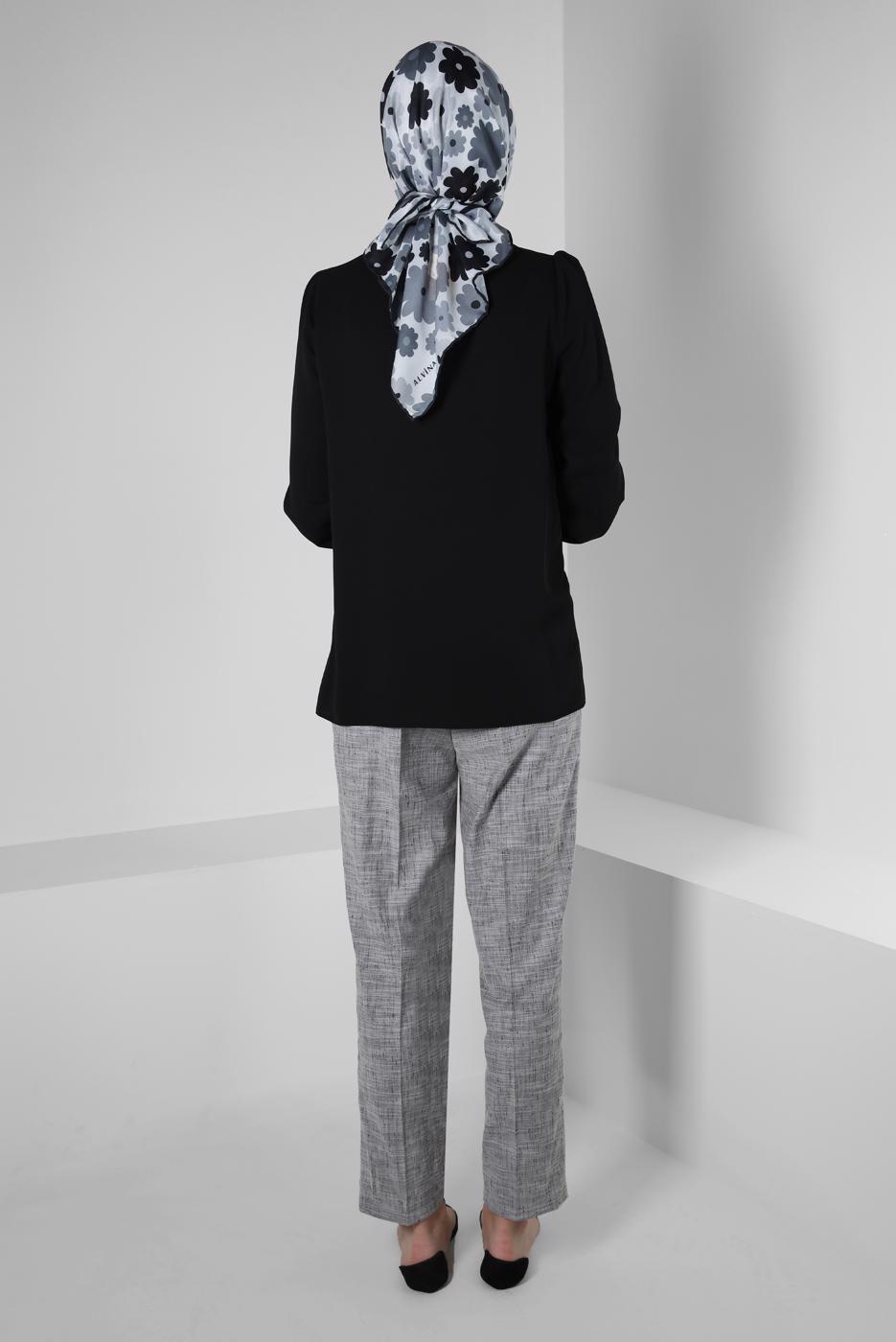 Tesettür giyim SİYAH ALVİNA DAR PAÇA PANTOLON T 70406