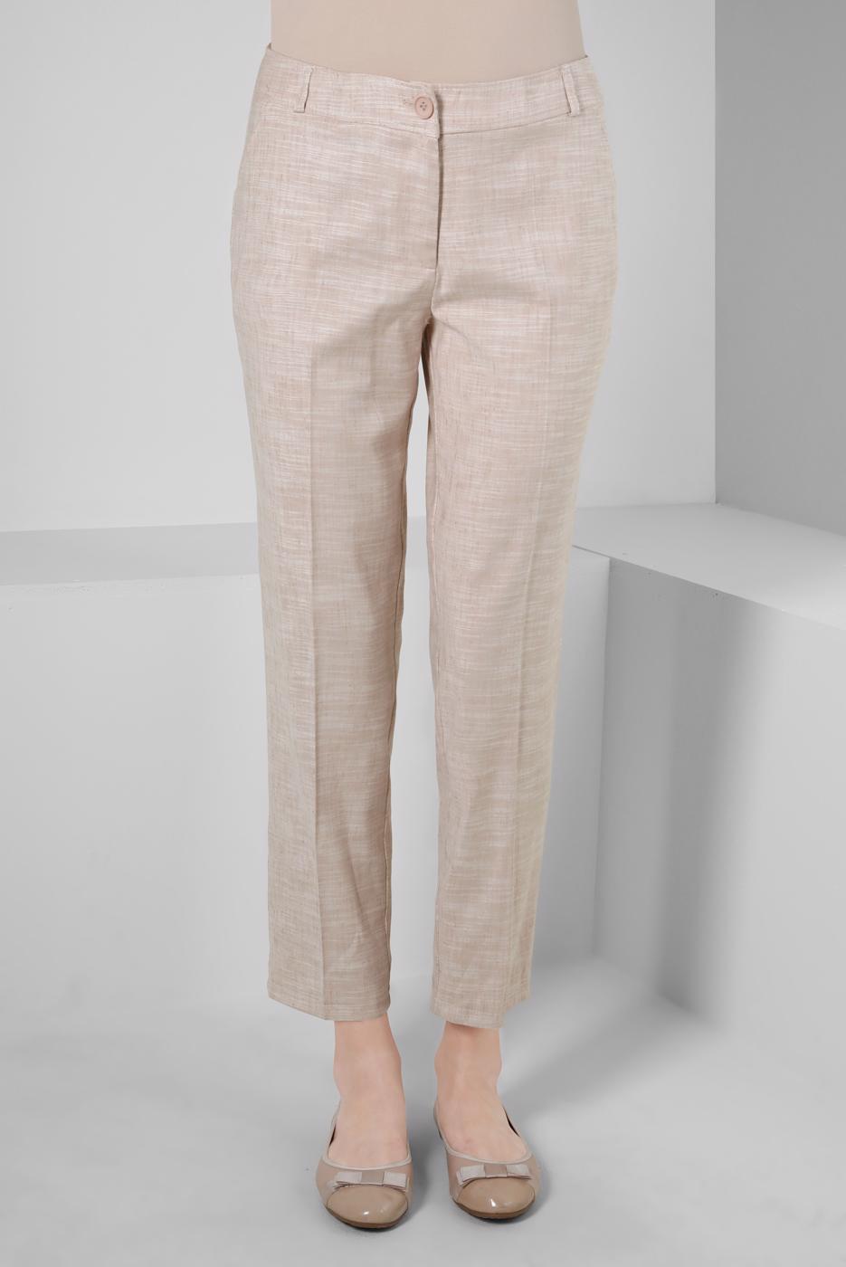 Tesettür giyim KAHVE ALVİNA DAR PAÇA PANTOLON T 70406