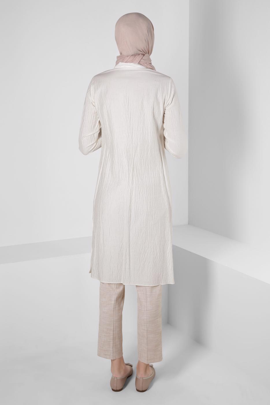 Tesettür giyim KAHVE ALVİNA DAR PAÇA PANTOLON T 70406