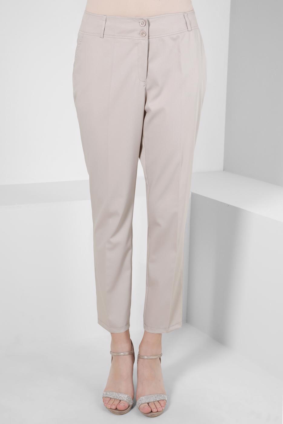 Tesettür giyim BEJ ALVİNA DAR PAÇA PANTOLON T 70407