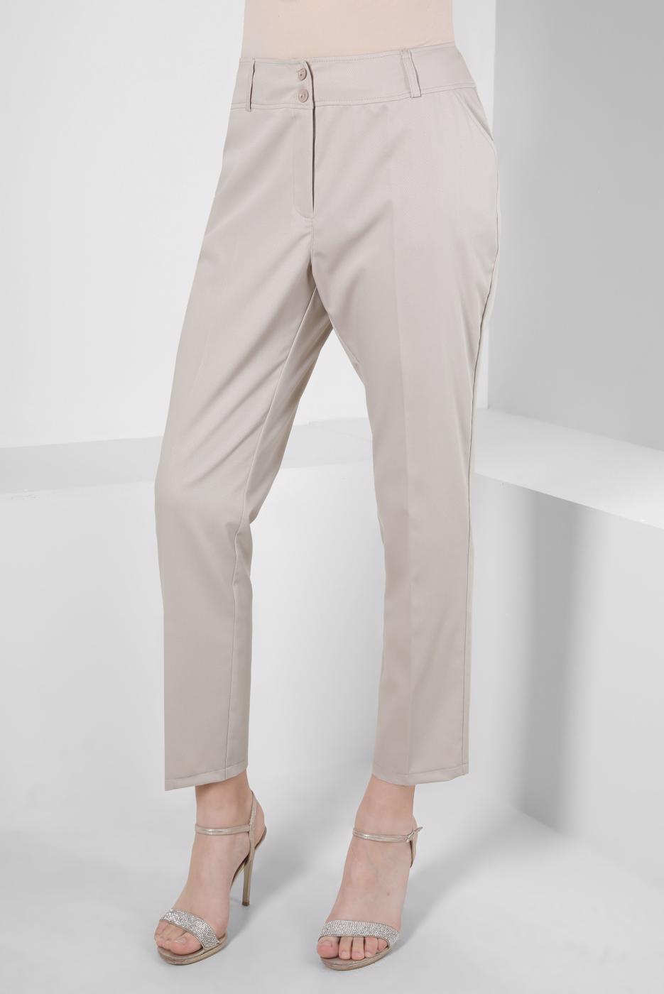 Tesettür giyim BEJ ALVİNA DAR PAÇA PANTOLON T 70407
