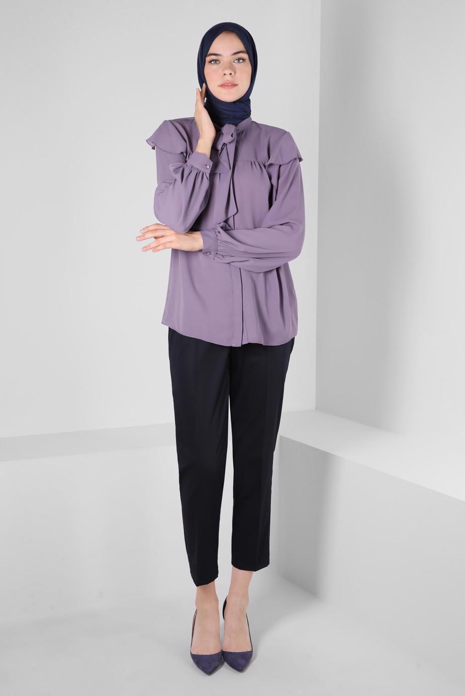 Tesettür giyim LACİVERT ALVİNA DAR PAÇA PANTOLON T 70407