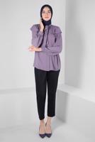 Tesettür giyim LACİVERT ALVİNA DAR PAÇA PANTOLON T 70407