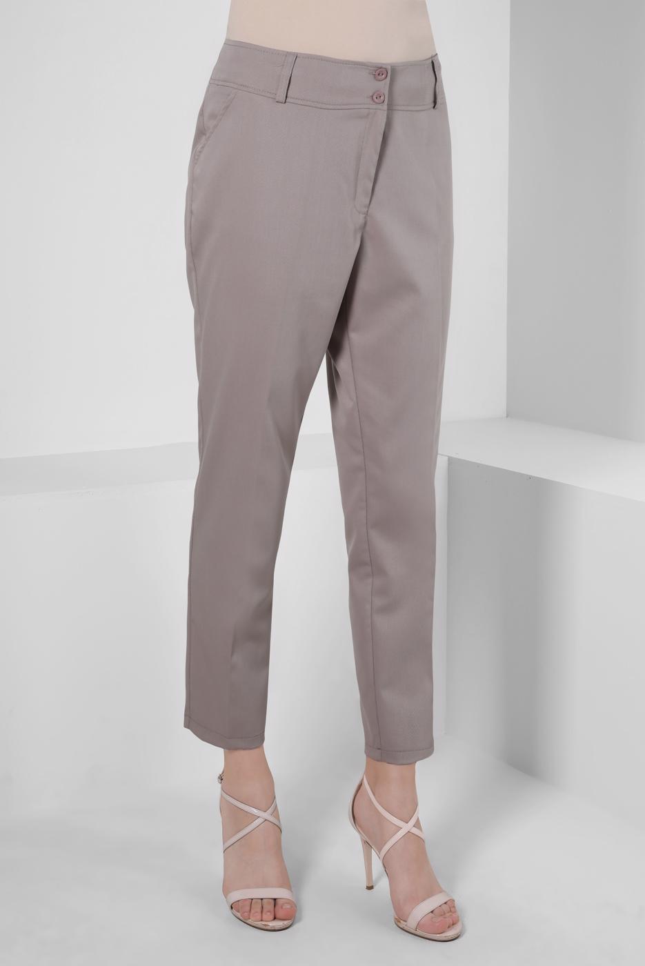 Tesettür giyim VİZON ALVİNA DAR PAÇA PANTOLON T 70407