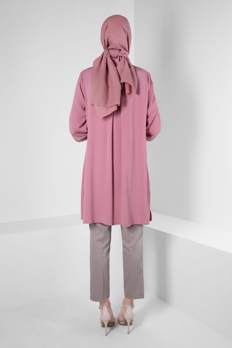 Tesettür giyim VİZON ALVİNA DAR PAÇA PANTOLON T 70407