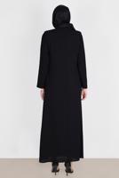 Hijab clothing BLACK ALVINA GEM DETAILED TOPCOAT T 10523