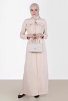 Hijab clothing BEIGE ALVINA ZIPPERED TOPCOAT T 10545
