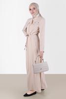 Hijab clothing BEIGE ALVINA ZIPPERED TOPCOAT T 10545