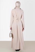 Hijab clothing BEIGE ALVINA ZIPPERED TOPCOAT T 10545