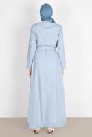 Hijab clothing BLUE ALVINA BELTED TOPCOAT T 10571