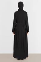 Hijab clothing BLACK ALVINA EMBROIDERED TOPCOAT T 10580