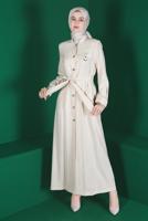 Hijab clothing BEIGE ALVINA BELTED TOPCOAT T 10589
