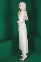 Hijab clothing BEIGE ALVINA BELTED TOPCOAT T 10589