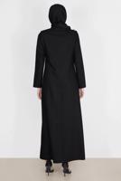 Hijab clothing BLACK ALVINA ZIPPERED TOPCOAT T 10601