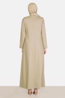 Hijab clothing BROWN ALVINA ZIPPERED TOPCOAT T 10601