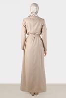 Hijab clothing BROWN ALVINA ZIPPERED TOPCOAT T 10602