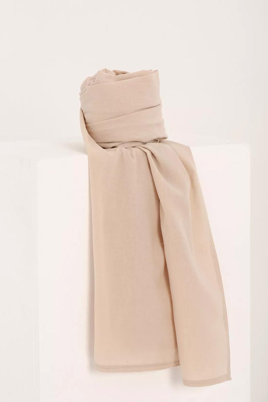 Hijab clothing BEIGE COTTON SHAWL 21030