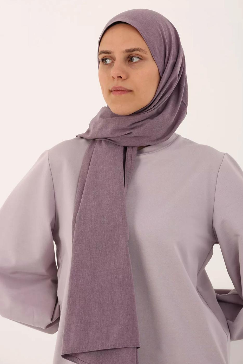 Vêtements hijab POURPRE CHÂLE EN COTON 21030