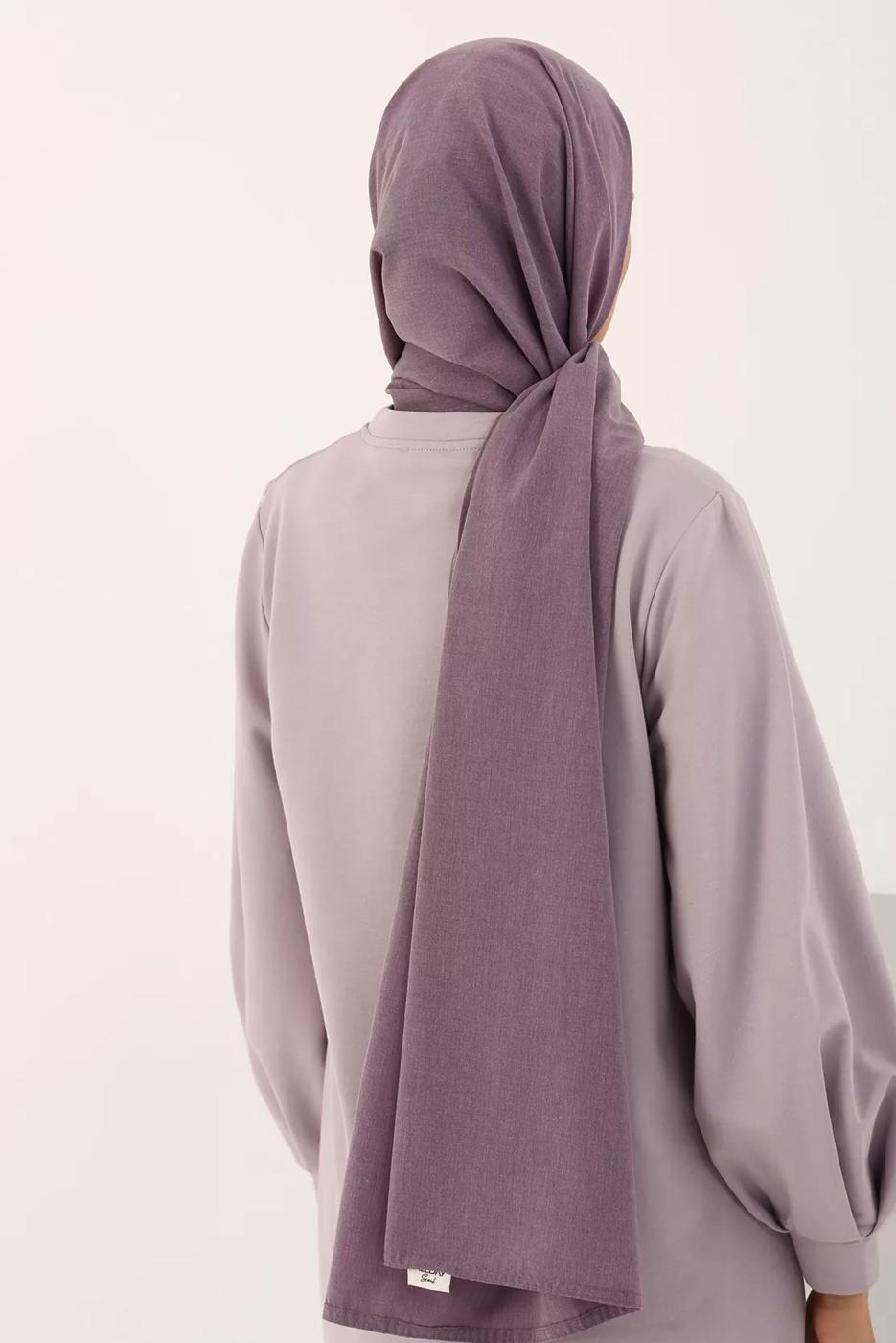 Vêtements hijab POURPRE CHÂLE EN COTON 21030