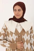 Tesettür giyim KAHVE KOTON ŞAL 21030 