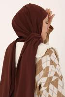 Tesettür giyim KAHVE KOTON ŞAL 21030 